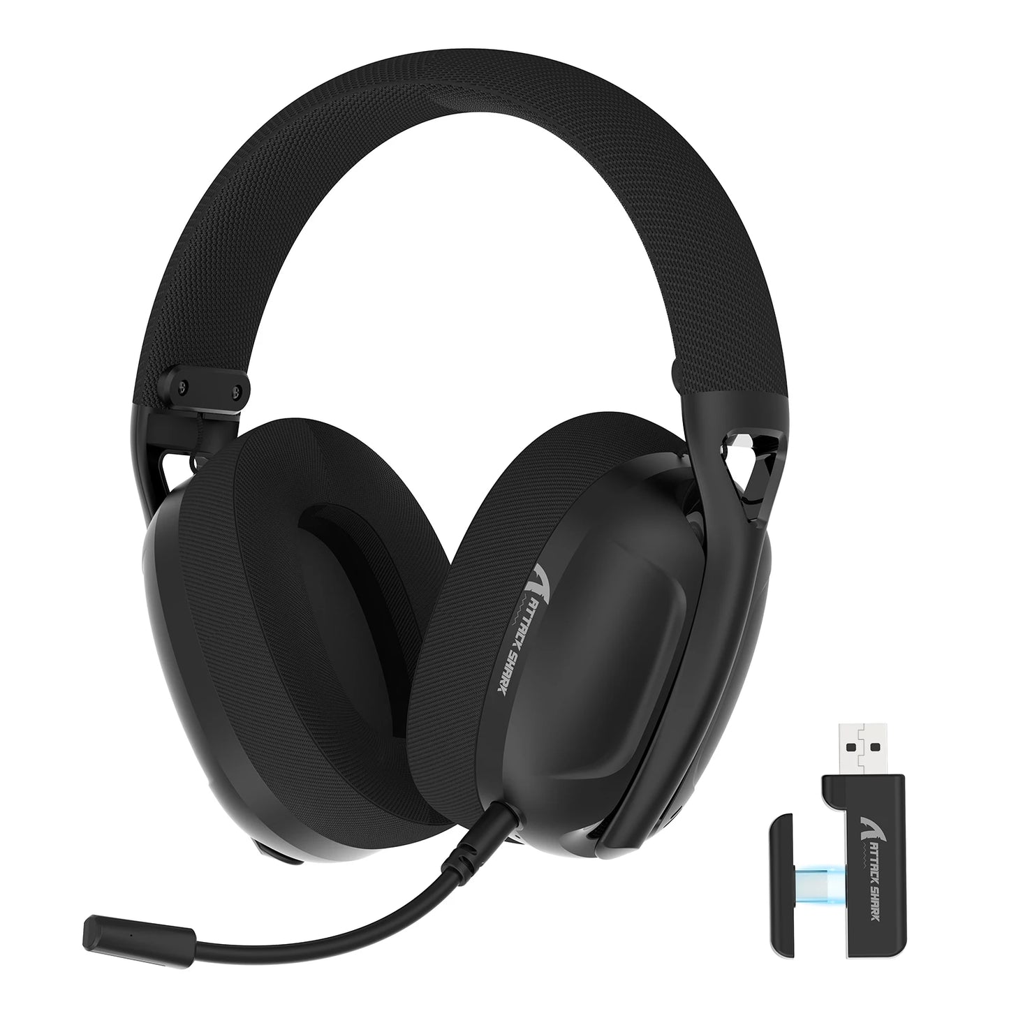 ATTACK SHARK L80 Ultra-Light Tri-Mode Gaming Headset – Wireless & Wired for PC, PS4, PS5, Switch & Xbox