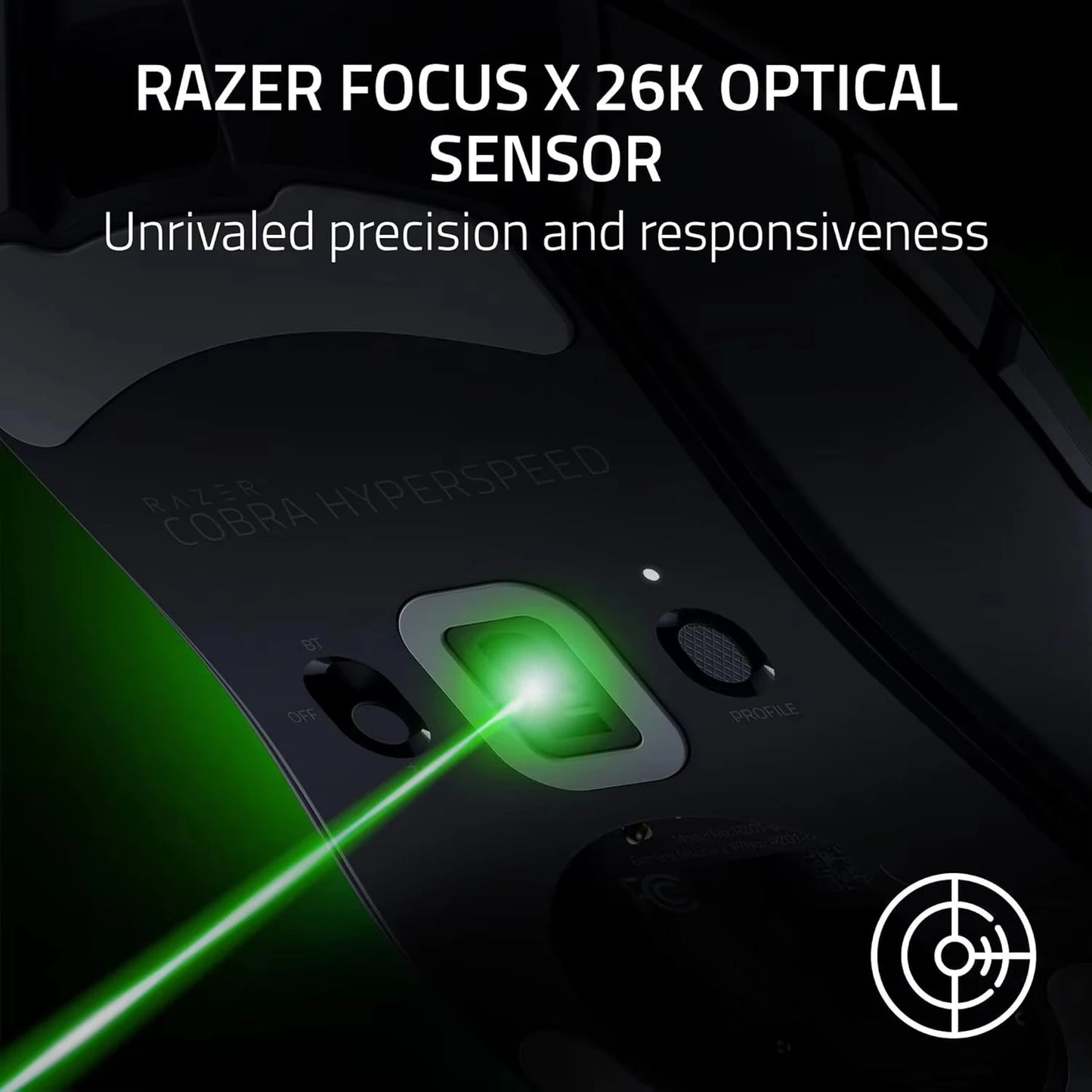 Razer Cobra Pro HyperSpeed Wireless Gaming Mouse Chroma RGB Lighting 26K Sensor, Gen-4 Switches 2.4GHz, Bluetooth USB C