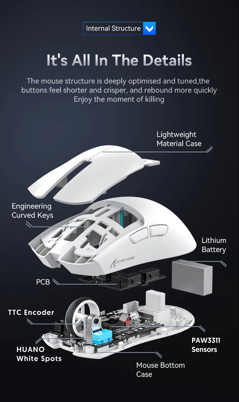 Attack Shark X11 Wireless Gaming Mouse