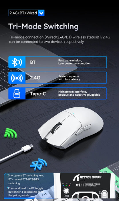 Attack Shark X11 Wireless Gaming Mouse