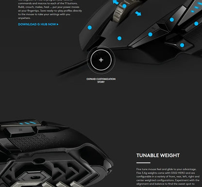 Logitech G502 HERO Wired Gaming Mouse