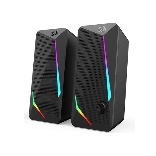 Redragon GS510 Waltz RGB Desktop Speakers – 2.0 Channel PC Stereo with LED Backlight & Enhanced Bass