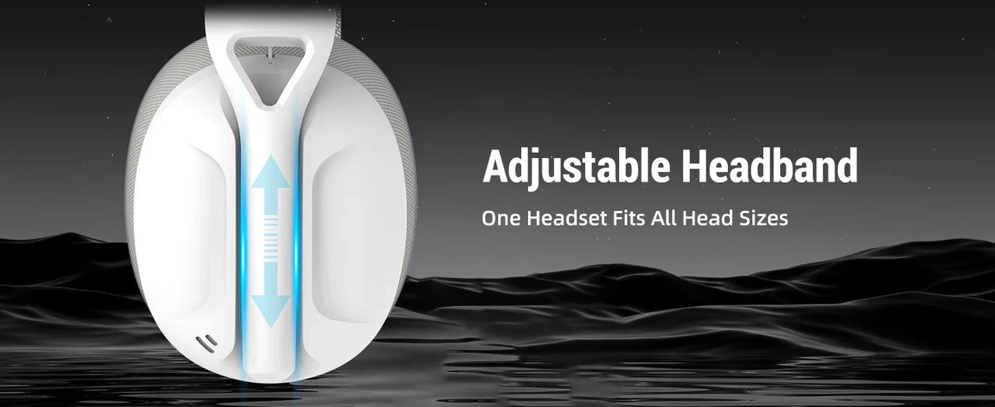 ATTACK SHARK L80 Ultra-Light Tri-Mode Gaming Headset – Wireless & Wired for PC, PS4, PS5, Switch & Xbox