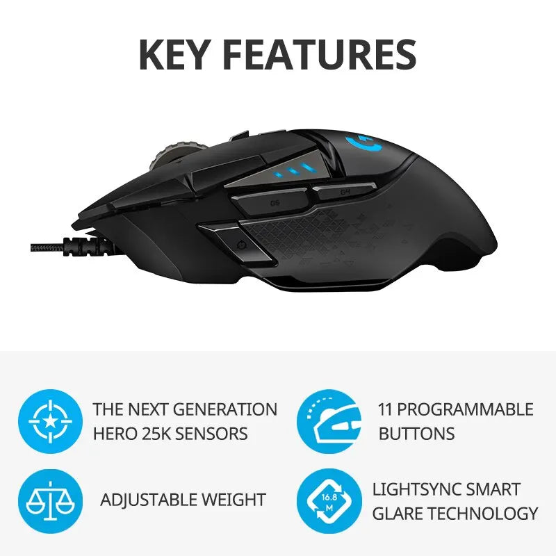 Logitech G502 HERO Wired Gaming Mouse