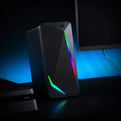 Redragon GS510 Waltz RGB Desktop Speakers – 2.0 Channel PC Stereo with LED Backlight & Enhanced Bass