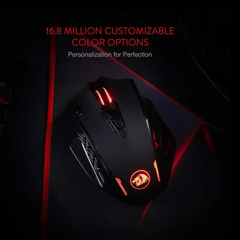 Redragon M810 Pro Wireless RGB Mouse – Black/White